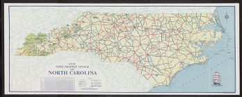 1936 state highway system of North Carolina prepared by C.M. Sawyer.